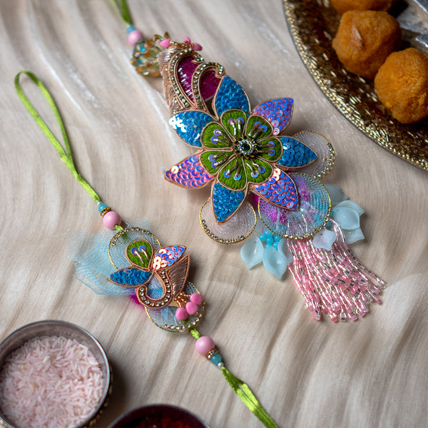 Shubhra Phool Couple Rakhi
