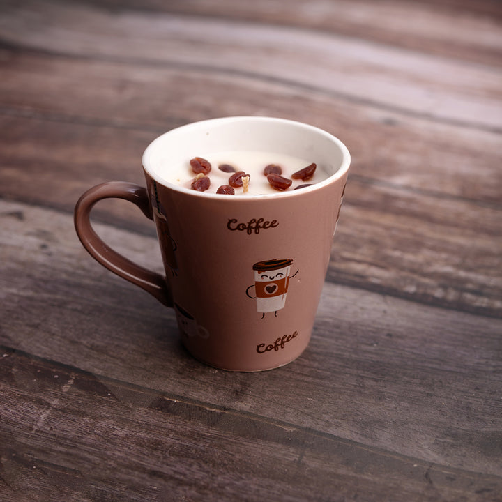 Mocha Flame Coffee Cup Candle