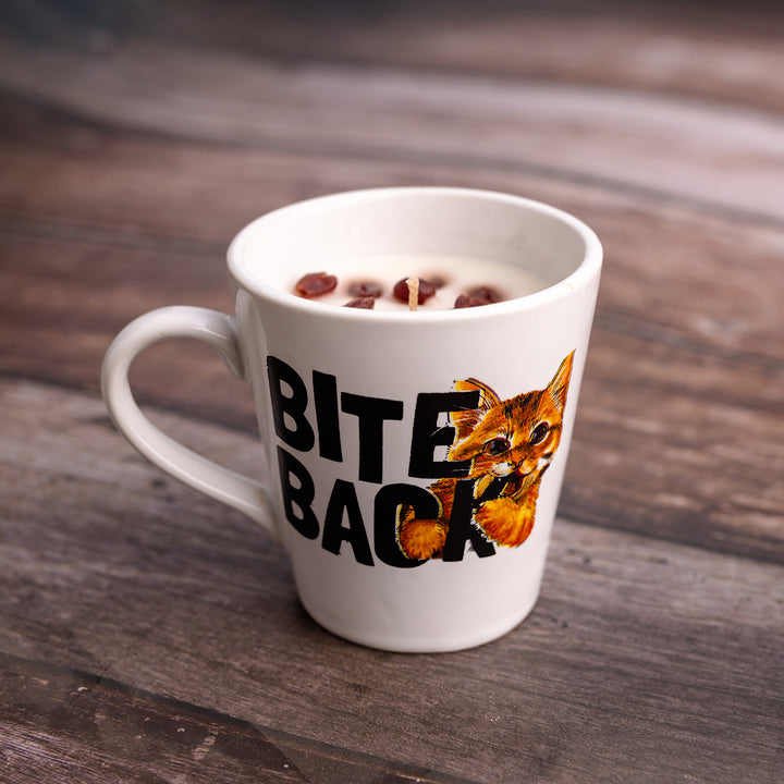 Kitty Bite Back Coffee Cup Candle