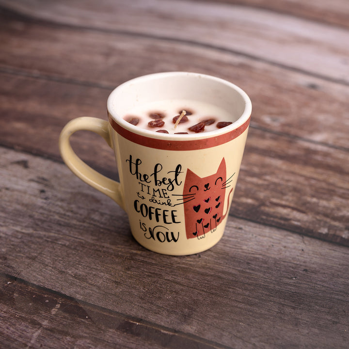 Best Time Coffee Cup Candle