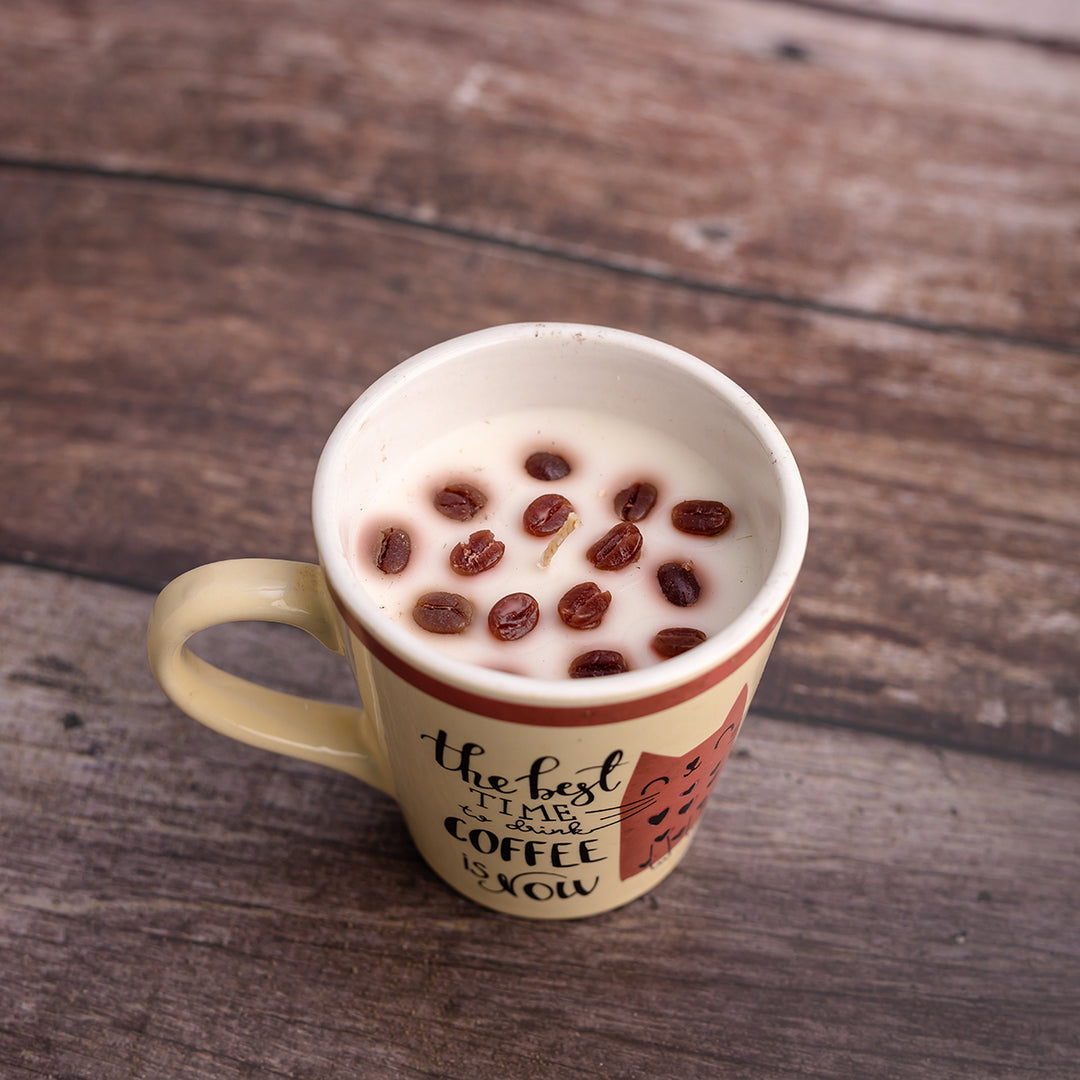 Best Time Coffee Cup Candle