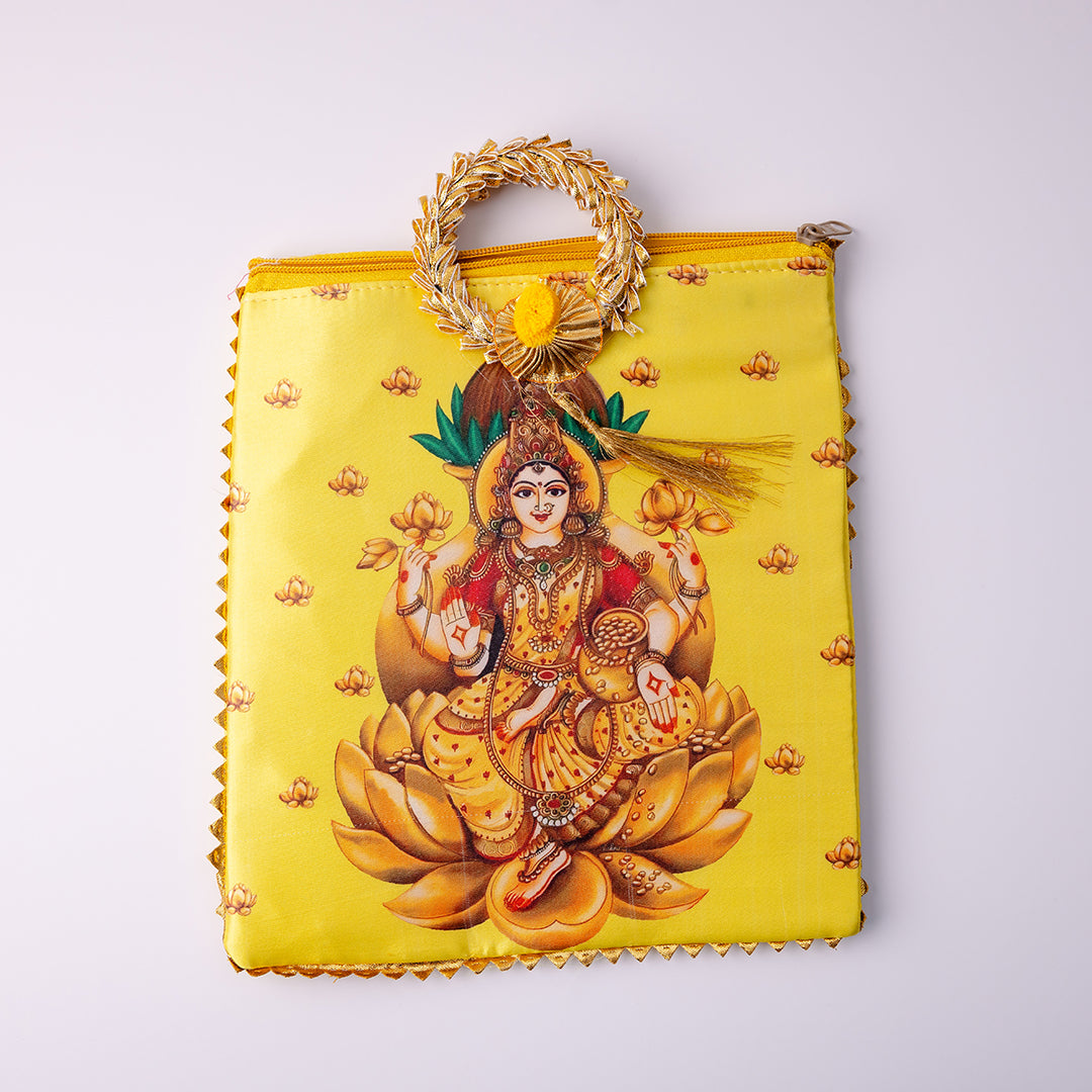 Lakshmi Fabric Gift Bag - Yellow