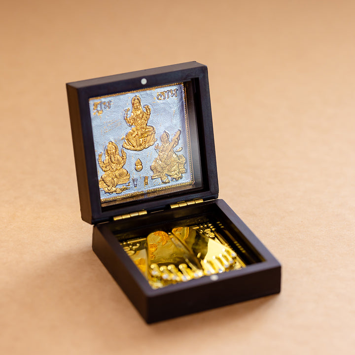 Lakshmi, Ganesh, Saraswati Pocket Temple (Small)