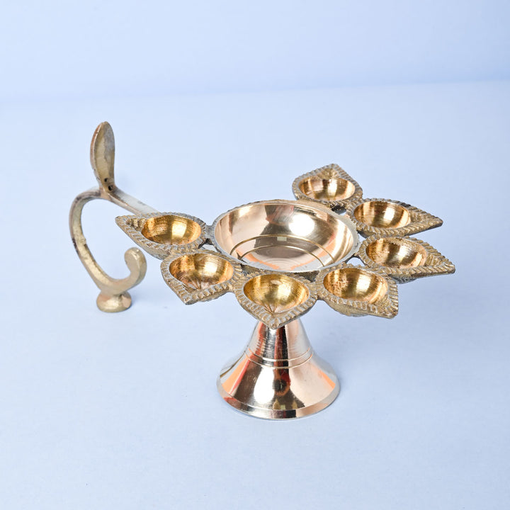 Pranati Pooja Aarti Diya With Handle