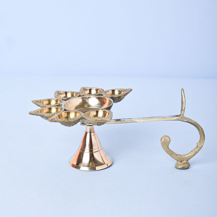 Pranati Pooja Aarti Diya With Handle