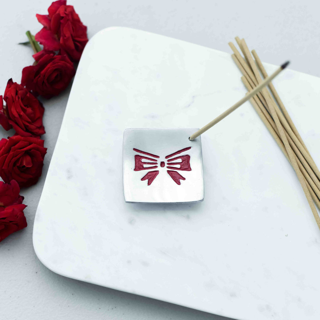Red Ribbon Incense Holder