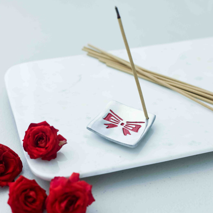 Red Ribbon Incense Holder