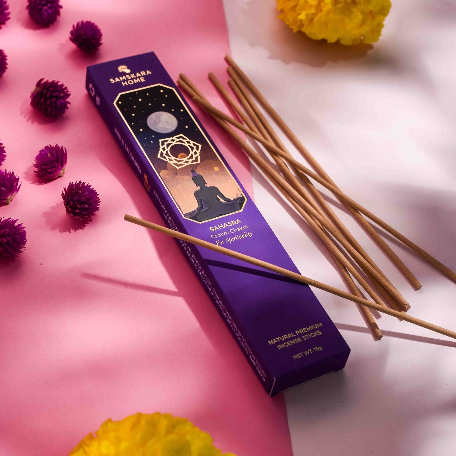 Sahasra Crown Chakra Incense 15pcs (For Spirituality) Samskara Home