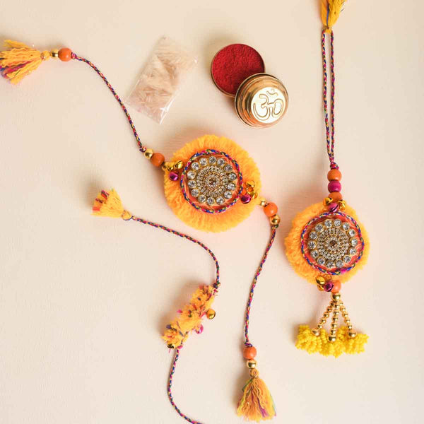 Sparsh Sutra (Set of 2 Rakhi & 1 Lumba)