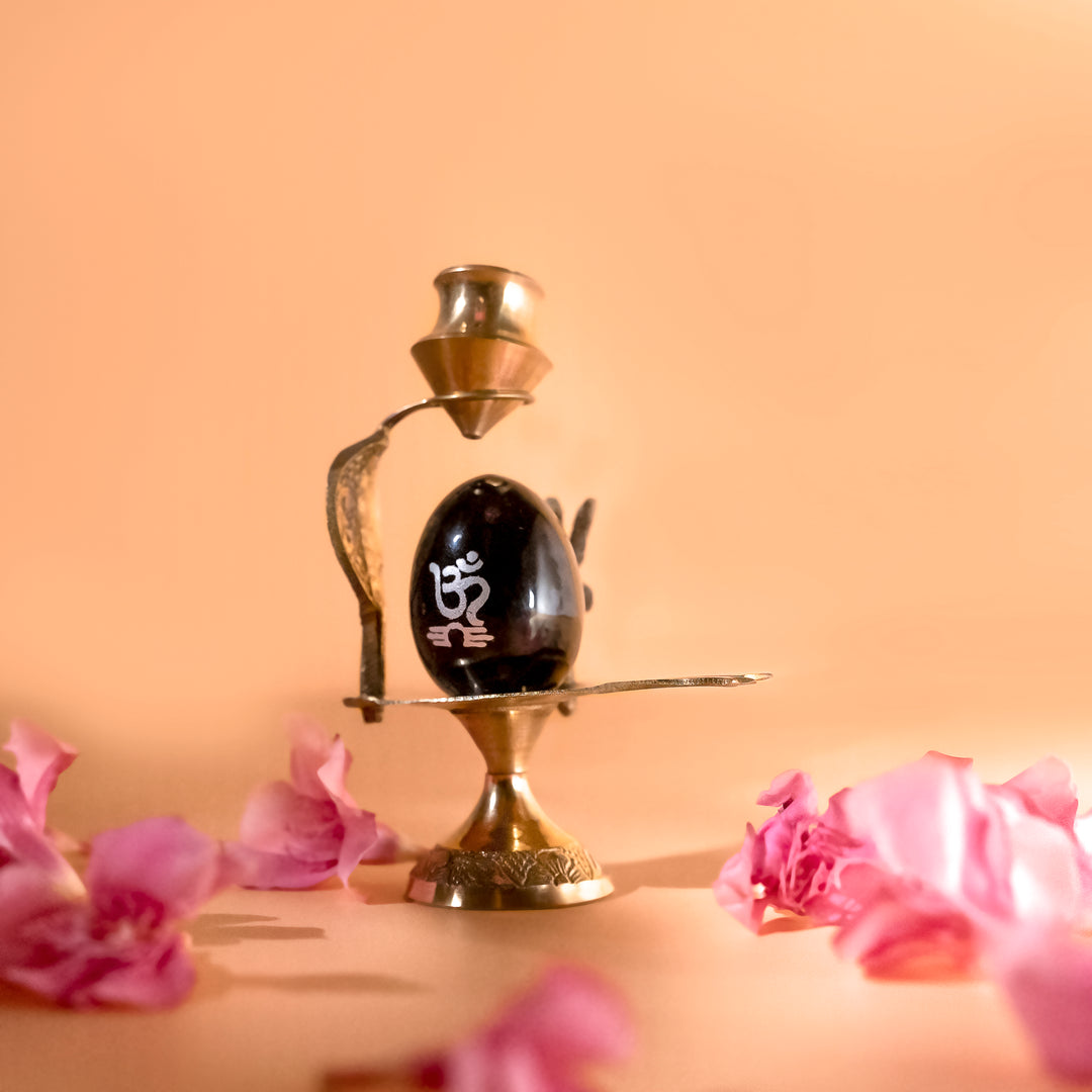 Black Stone Shivalingam Small