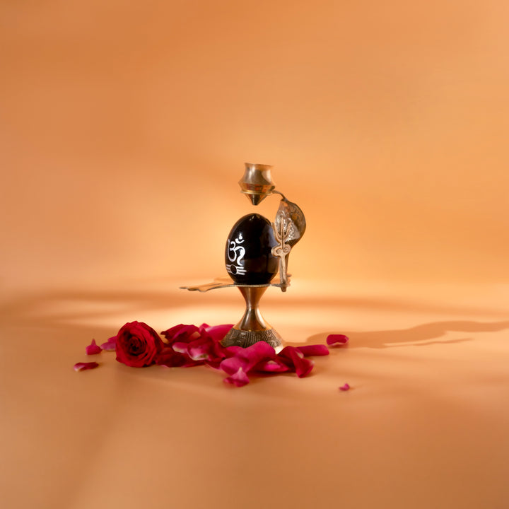 Black Stone Shivalingam Small