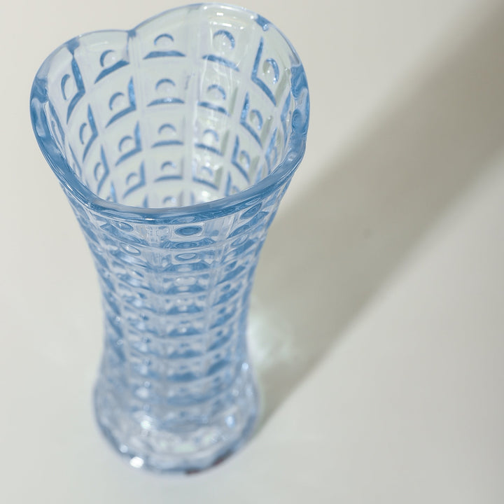 Aqua Blue Clear Vase