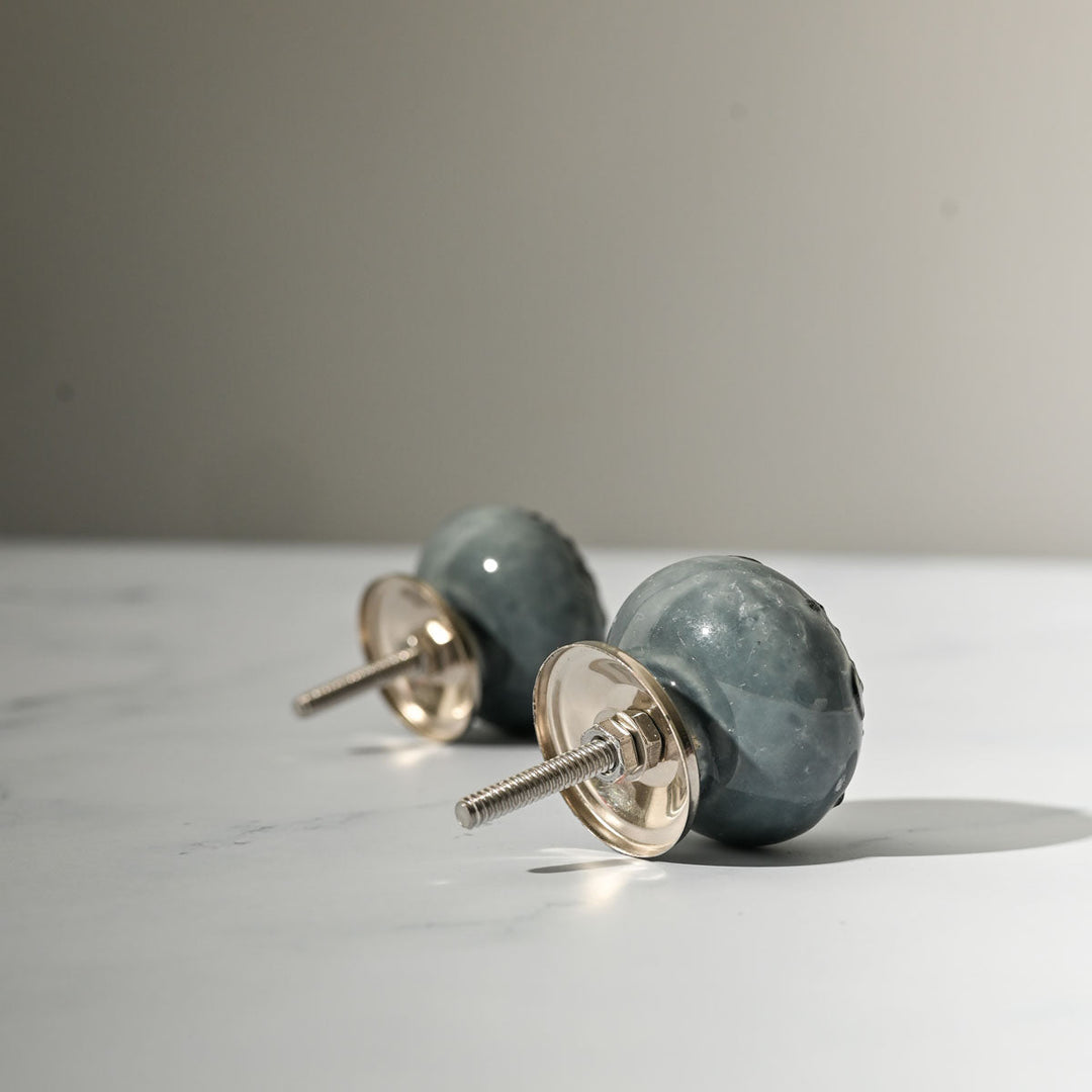 Ashen Ceramic Knobs (Set Of 2)