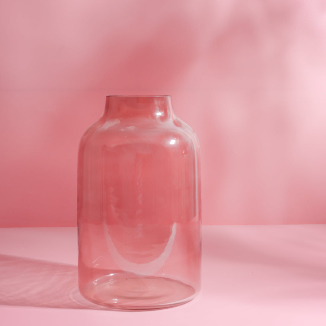 Baby Pink Glass Vase