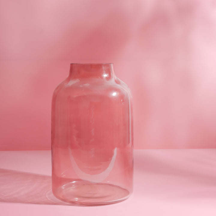 Baby Pink Glass Vase