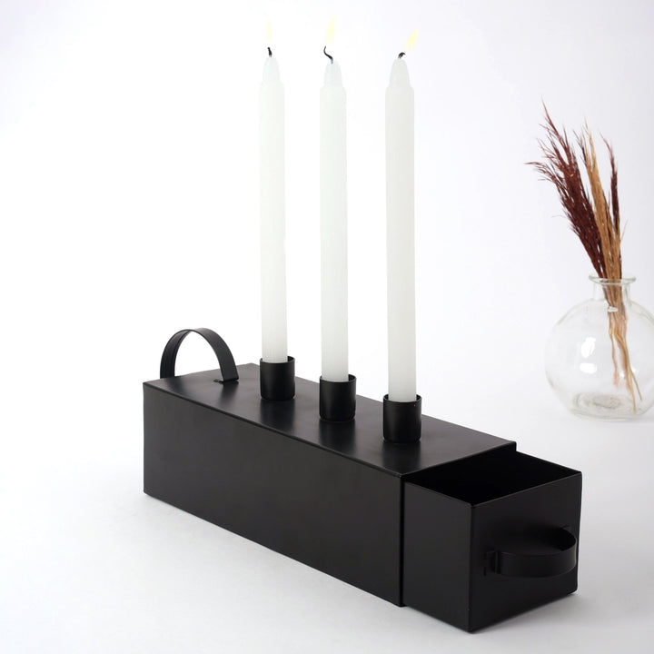 Black Taper Candle Holder