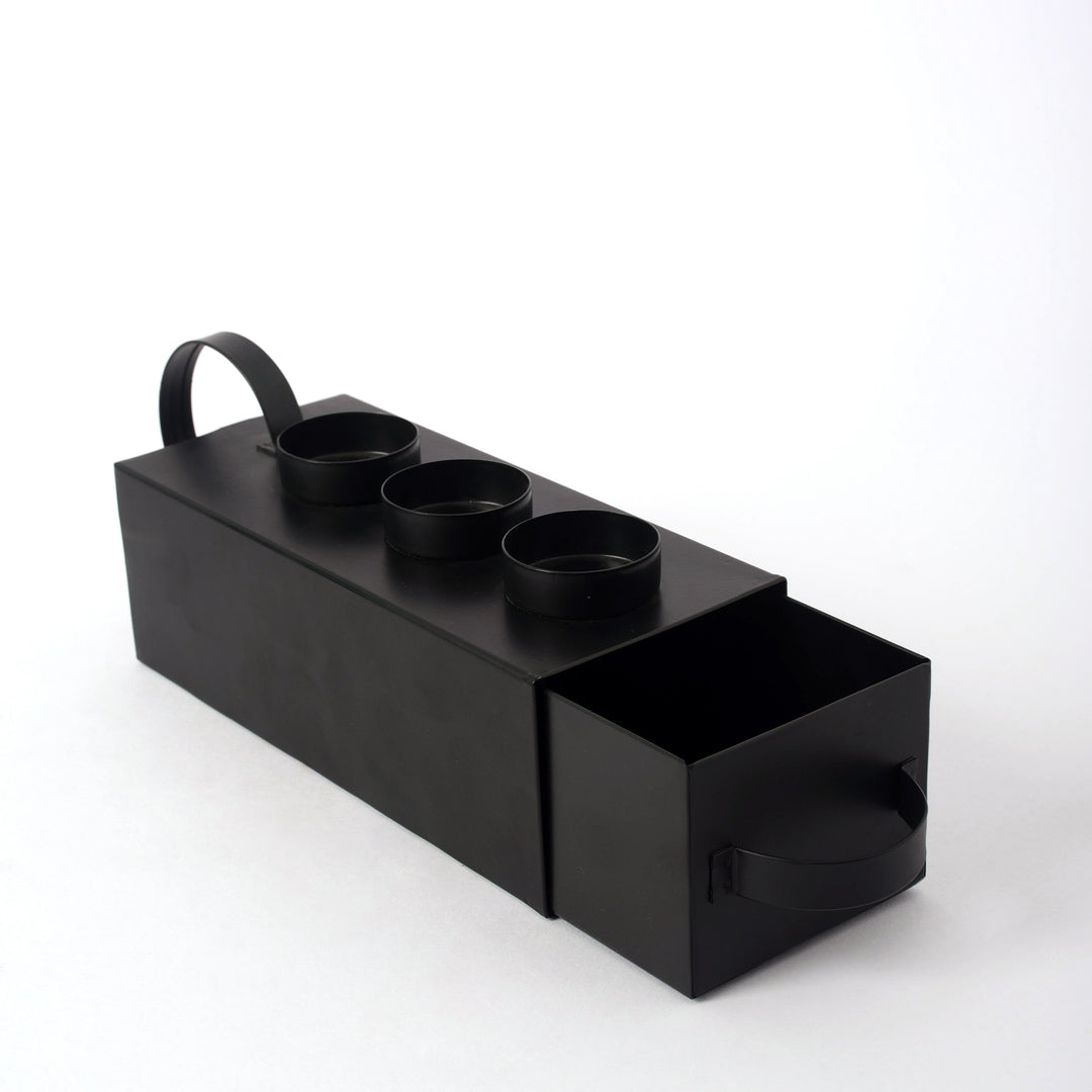 Black Triple Candle Holder
