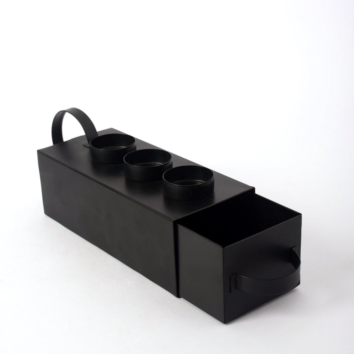 Black Triple Candle Holder