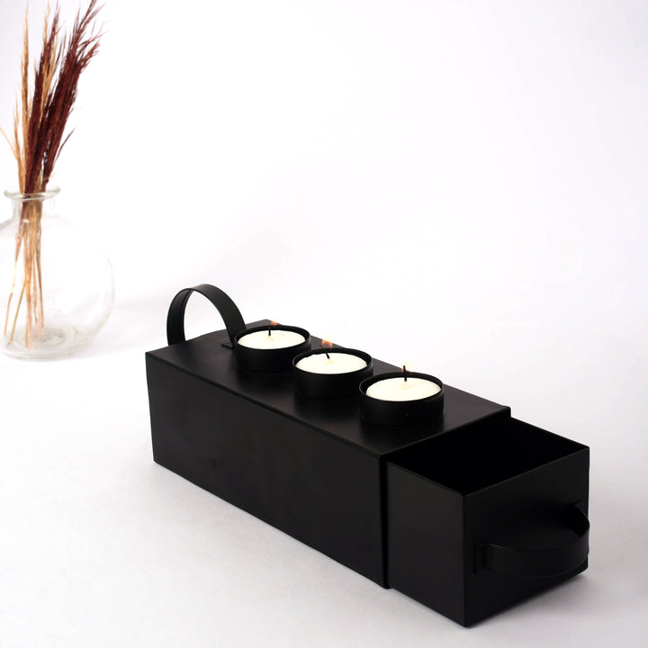 Black Triple Candle Holder