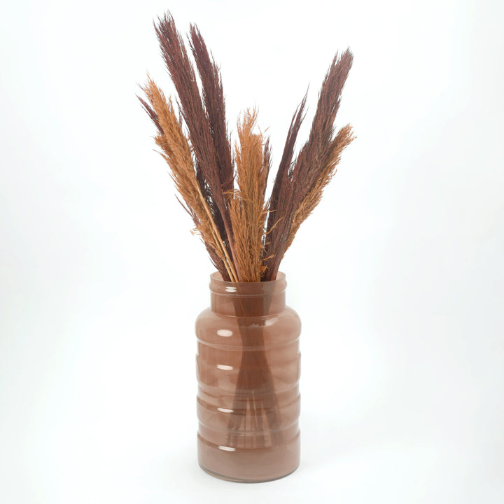 Brandy Pink Bottle Glass Vase