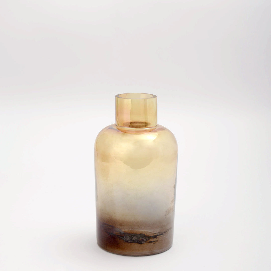 Brown Ombre Beaker Glass Vase