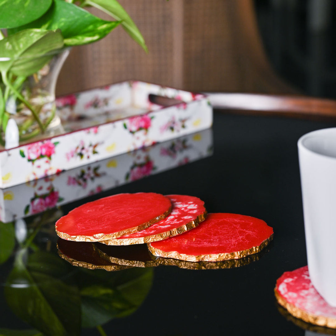 Carmine Coasters (Set Of 4)