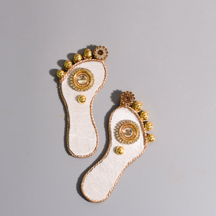 Chandni Pink Silver Lakshmi Feet