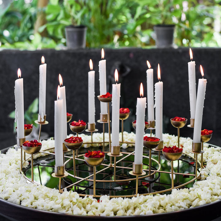 Circular Metal Rangoli Tealight Holder