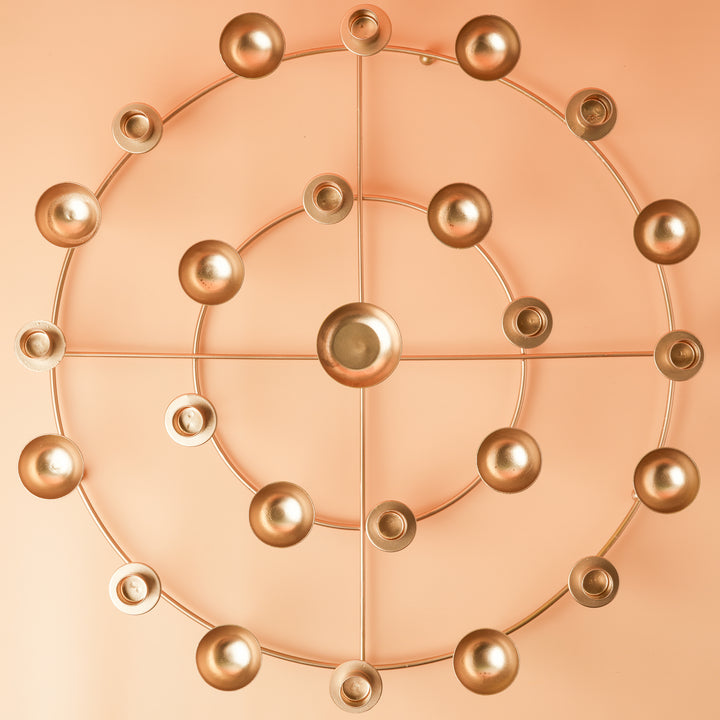Circular Metal Rangoli Tealight Holder