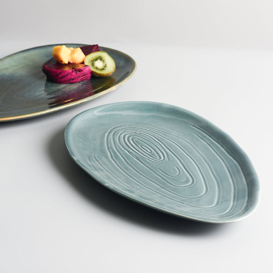 Cyan Ceramic Platter