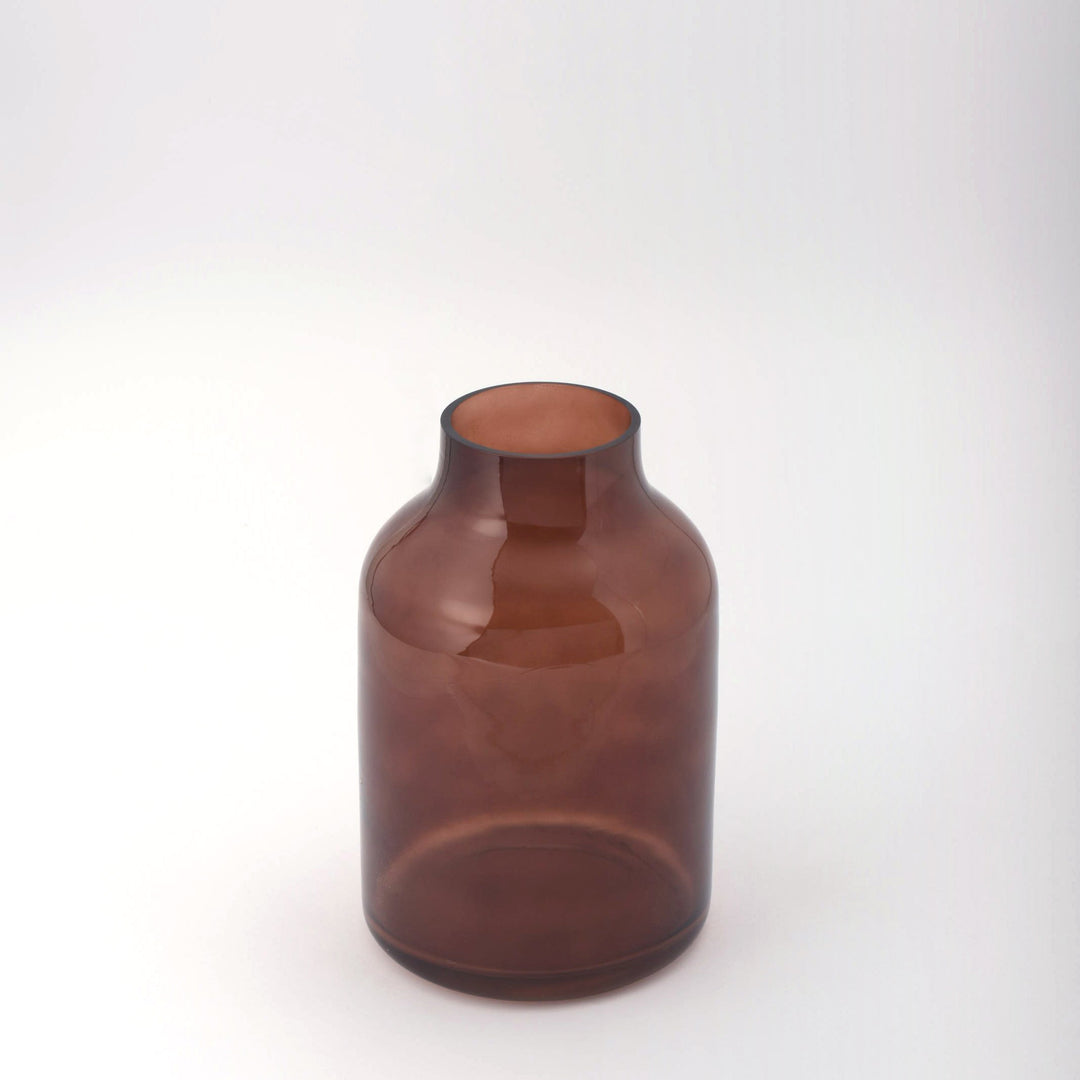 Brown Umber Glass Vase
