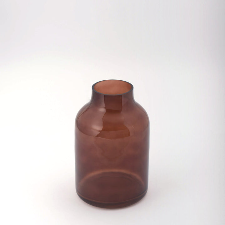 Brown Umber Glass Vase