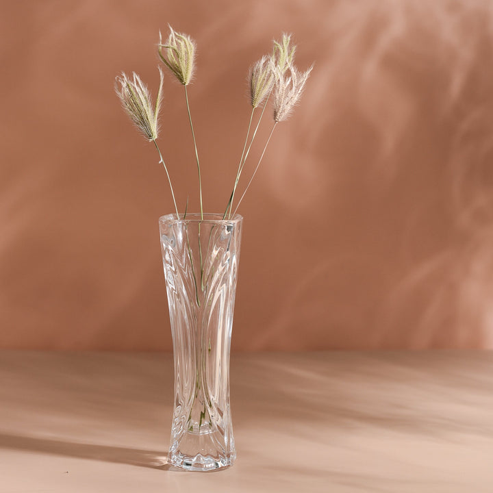 Daisy White Glass Vase