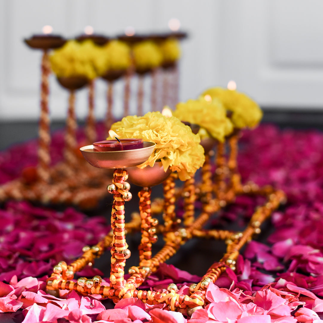 Decorated Tealight Holder With One Row