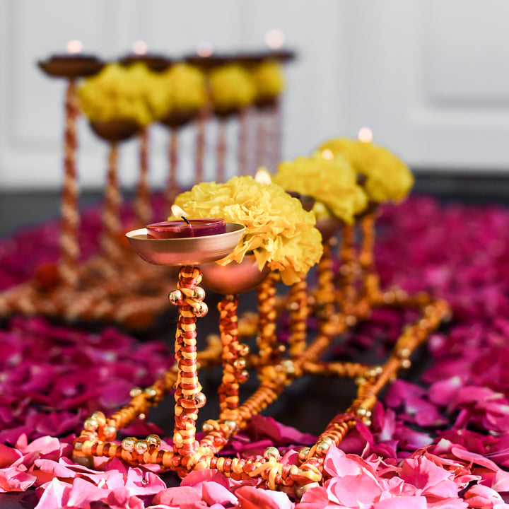 Decorated Tealight Holder With One Row