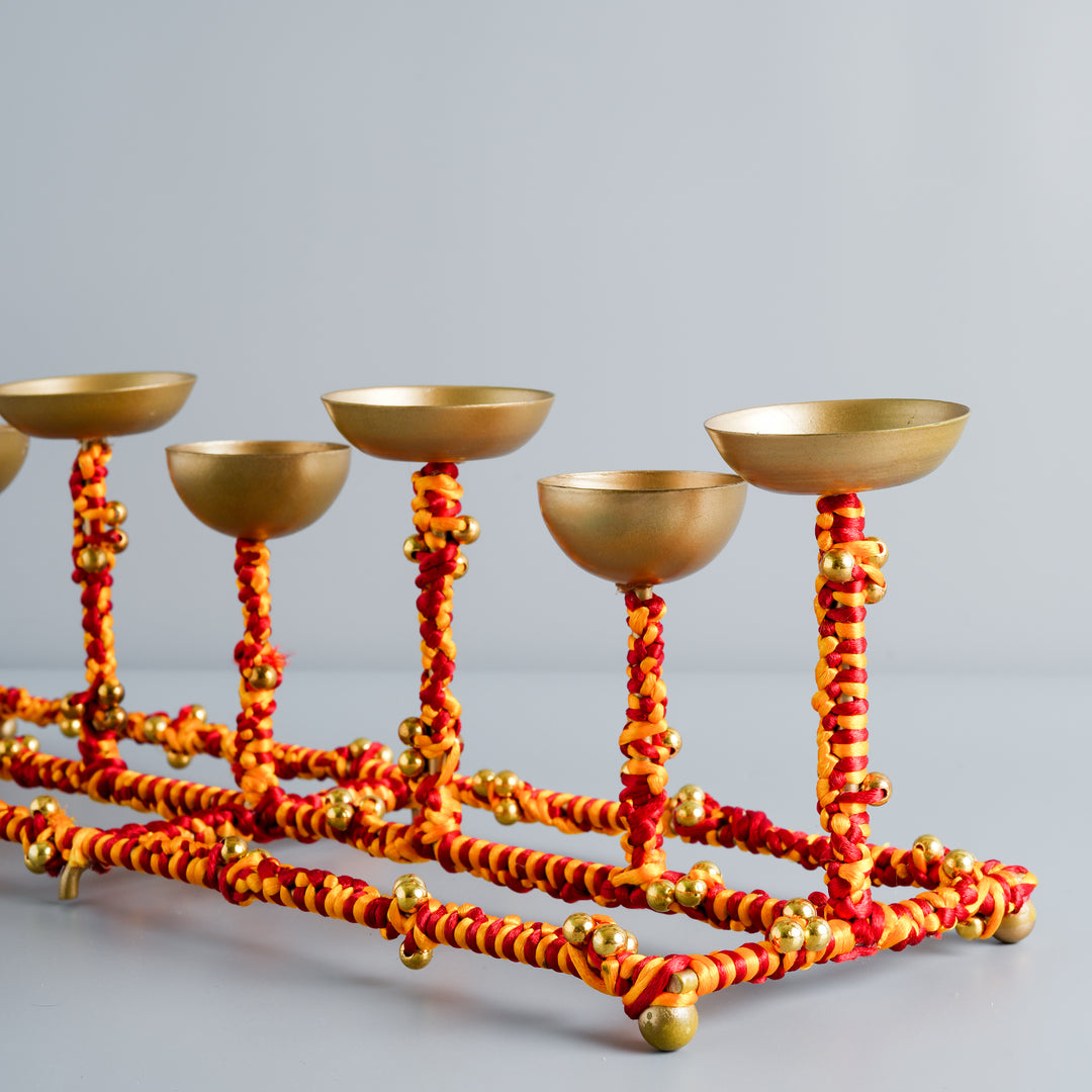 Decorated Tealight Holder With One Row