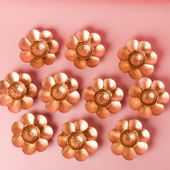 Decorative Flower Candle Holders Set of 10