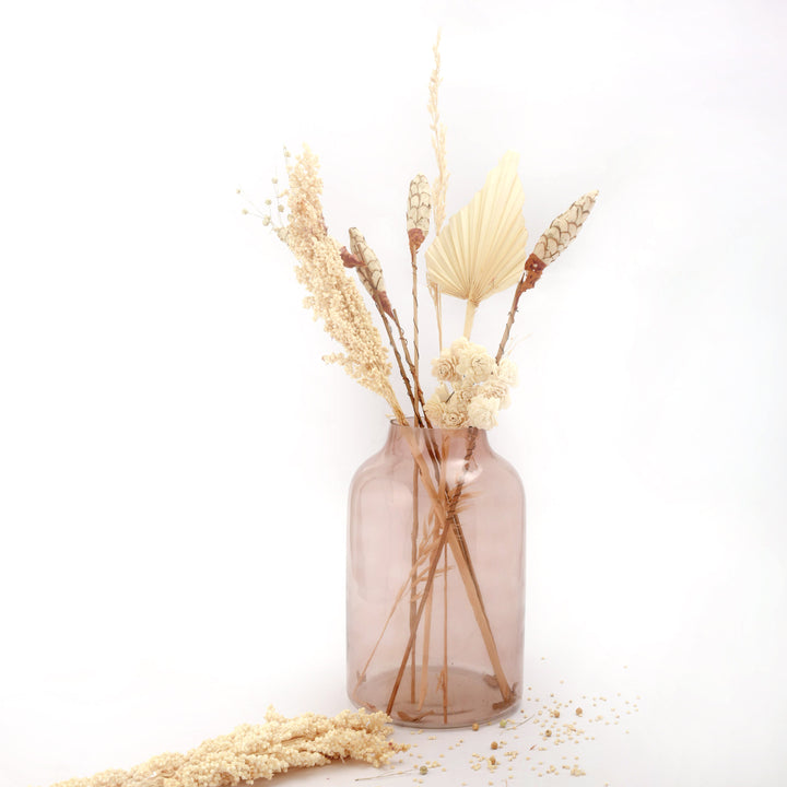 Dusky Pink Glass Vase