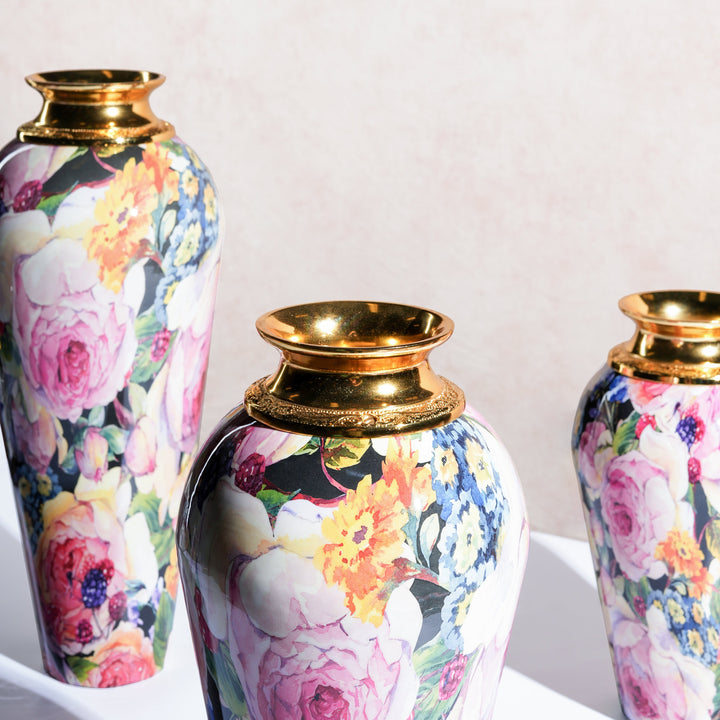 Fleur Metal Printed Vase