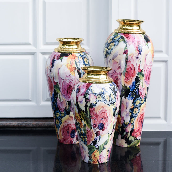 Fleur Metal Printed Vase