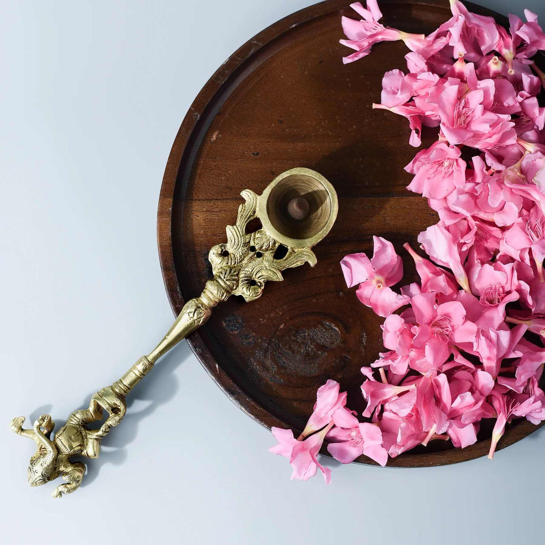 Brass spoon for pooja