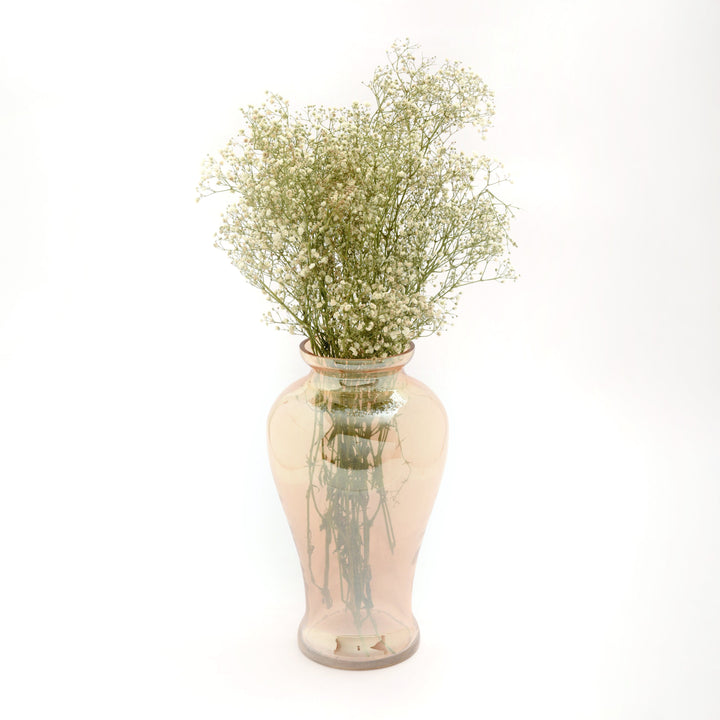 Golden Pink Glass Vase