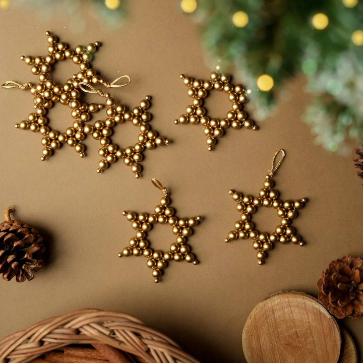 Golden Star Ornament (Set Of 6)