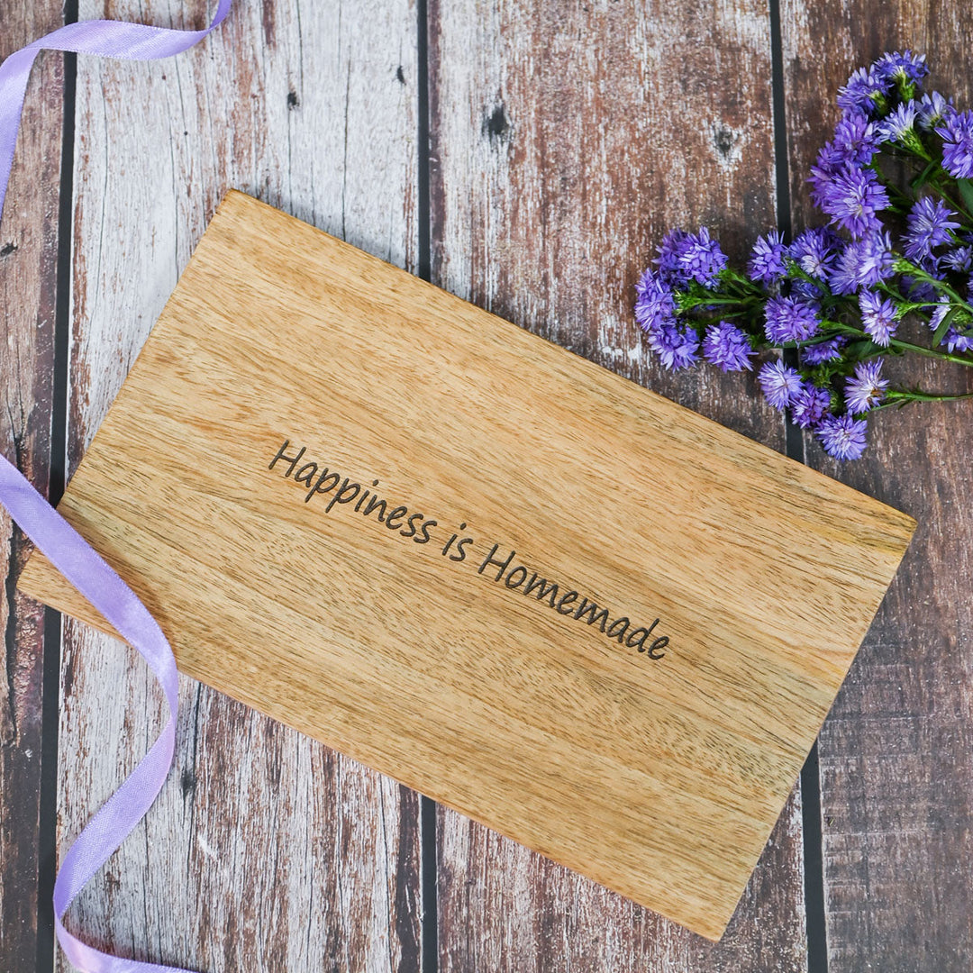 Happy At Home Wooden Platter