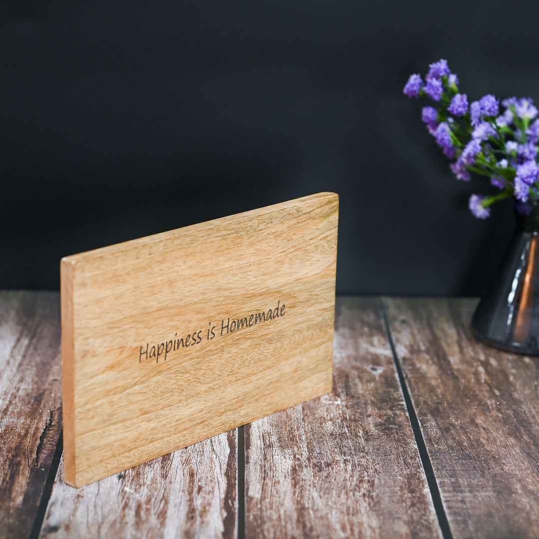 Happy At Home Wooden Platter