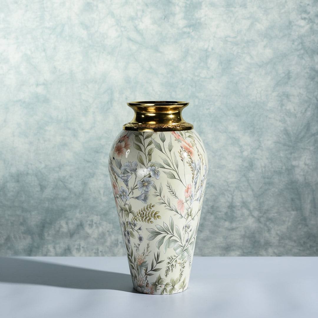Ivy Metal Printed Vase