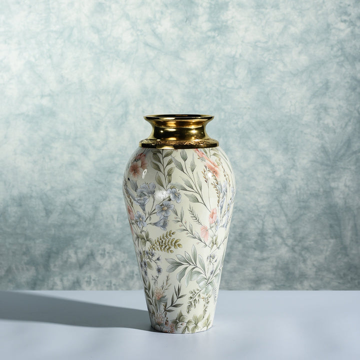 Ivy Metal Printed Vase