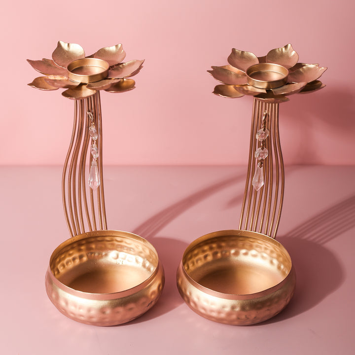 Lotus Tealight Holder Urli set of 2