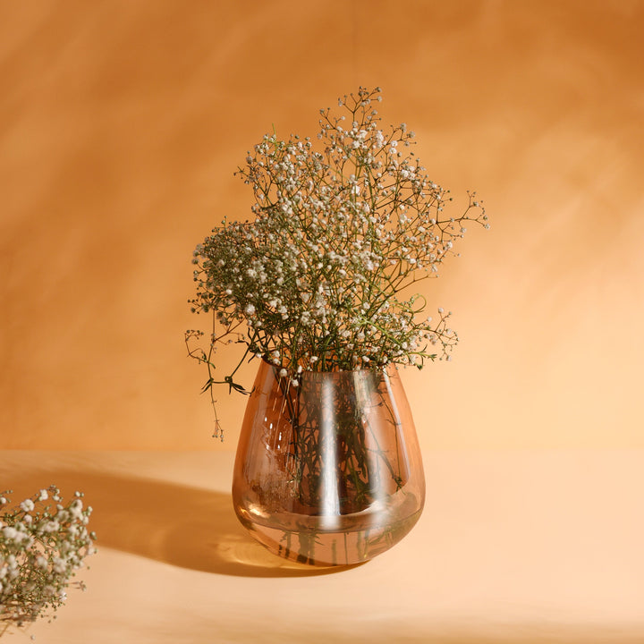 Marmalade Orange Oval Glass Vase