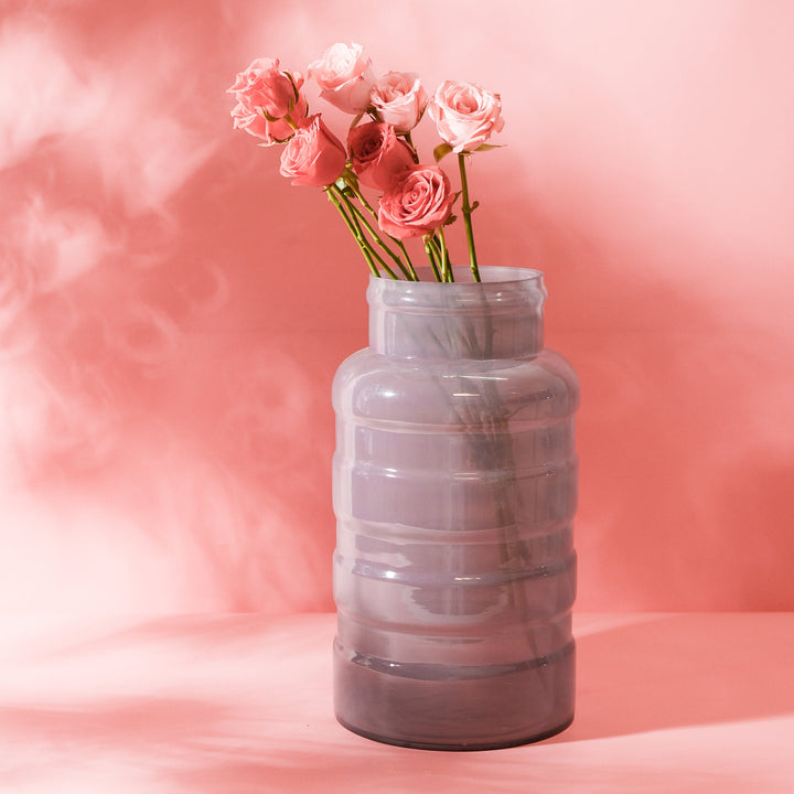 Moonstone Grey Bottle Glass Vase